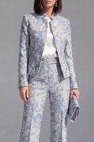 Load image into Gallery viewer, 2 Piece Floral Dusty Green Slim Fit Prom Suits