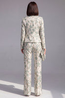 Load image into Gallery viewer, 2 Piece Floral Dusty Green Slim Fit Prom Suits
