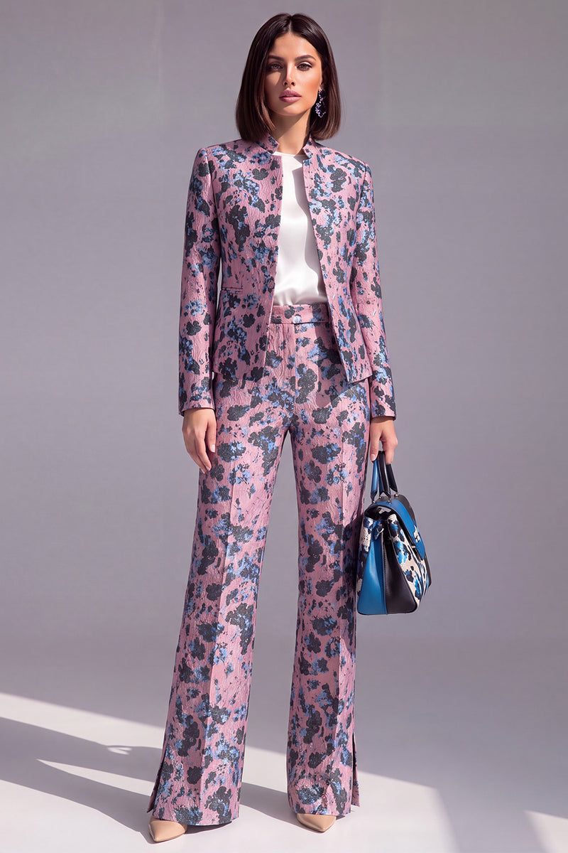Load image into Gallery viewer, 2 Piece Floral Dusty Green Slim Fit Prom Suits