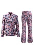 Load image into Gallery viewer, 2 Piece Floral Dusty Green Slim Fit Prom Suits