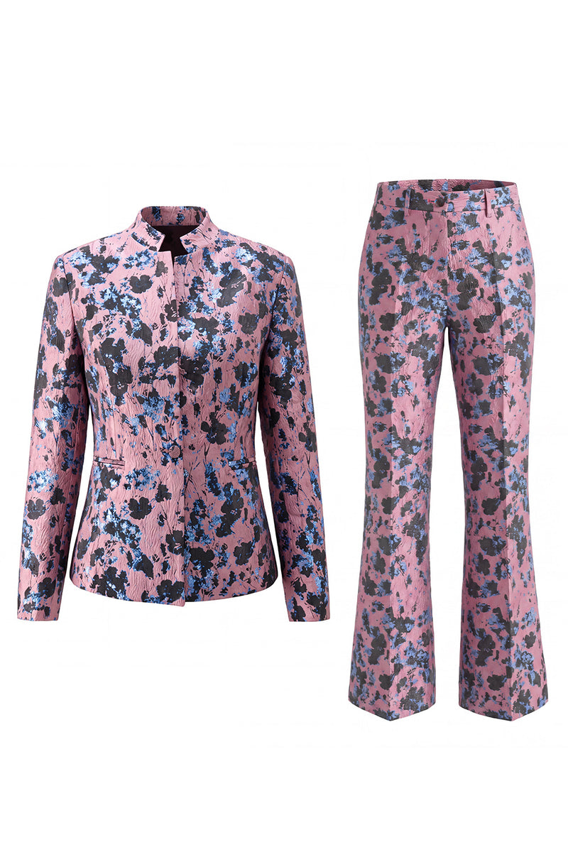 Load image into Gallery viewer, 2 Piece Floral Dusty Green Slim Fit Prom Suits