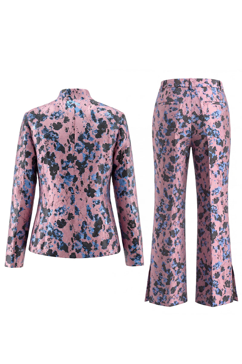 Load image into Gallery viewer, 2 Piece Floral Dusty Green Slim Fit Prom Suits