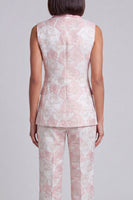 Load image into Gallery viewer, Floral 2 Piece Pink Shawl Lapel Double Breasted Prom Suits with Pockets