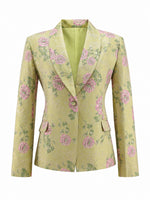 Load image into Gallery viewer, Sage Green Shawl Lapel Single Breasted 2 Piece Wide Leg Prom Suits