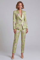 Load image into Gallery viewer, Sage Green Shawl Lapel Single Breasted 2 Piece Wide Leg Prom Suits