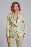 Load image into Gallery viewer, Sage Green Shawl Lapel Single Breasted 2 Piece Wide Leg Prom Suits