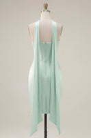 Load image into Gallery viewer, Mint Corset Short Strapless Tight Ruched Birthday Party Dress with Slit