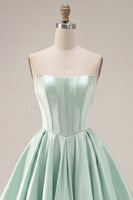 Load image into Gallery viewer, Mint Strapless Corset Short A Line Birthday Party Dress