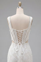 Load image into Gallery viewer, White Floral Corset Tight Square Neck Cut Out Short Birthday Party Dress
