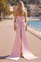 Load image into Gallery viewer, Sparkly Pink Floral Corset Beaded Tight Short Birthday Party Dress with Bow