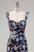 Load image into Gallery viewer, Sparkly Floral Yellow Tight Short Beaded Birthday Party Dress