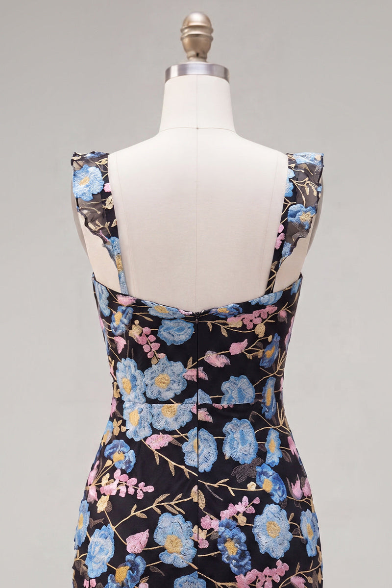 Load image into Gallery viewer, Sparkly Floral Yellow Tight Short Beaded Birthday Party Dress