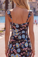 Load image into Gallery viewer, Sparkly Floral Yellow Tight Short Beaded Birthday Party Dress