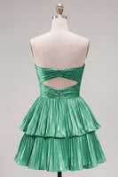 Load image into Gallery viewer, Royal Blue Sweetheart Pleated Tiered A-Line Short 80s Cocktail Dress