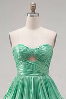 Load image into Gallery viewer, Royal Blue Sweetheart Pleated Tiered A-Line Short 80s Cocktail Dress