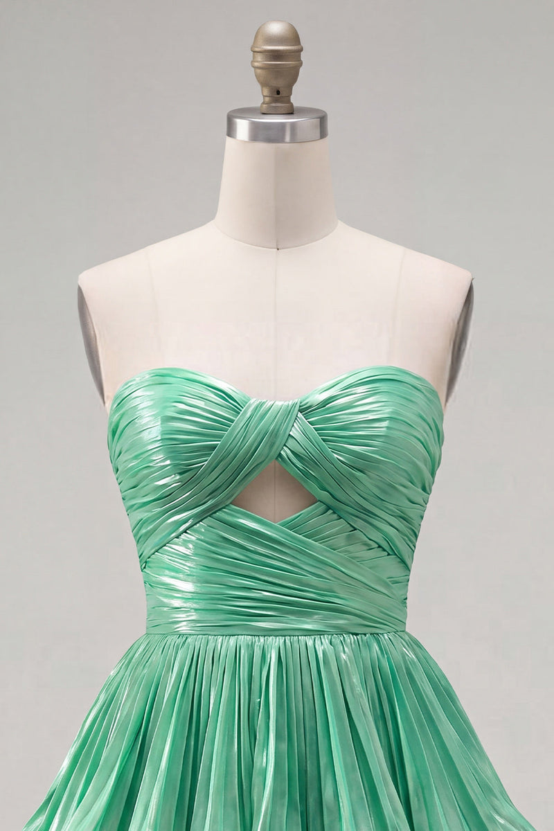 Load image into Gallery viewer, Royal Blue Sweetheart Pleated Tiered A-Line Short 80s Cocktail Dress