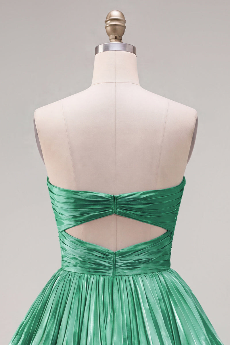Load image into Gallery viewer, Royal Blue Sweetheart Pleated Tiered A-Line Short 80s Cocktail Dress