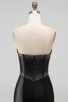 Load image into Gallery viewer, Sparkly Black Beaded Keyhole Corset Tight Short Cocktail Dress
