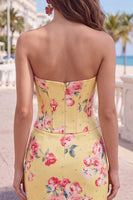 Load image into Gallery viewer, Floral Sparkly Blue Beaded Corset Tight Short Cocktail Dress