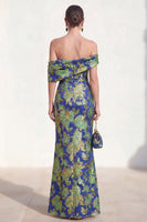Load image into Gallery viewer, Floral Pink Blue Mermaid Long Mother of the Bride Dress