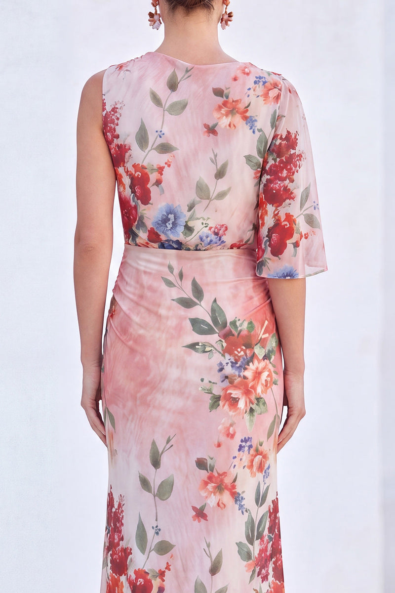 Load image into Gallery viewer, Black Floral MermaidBoat Neck  Long Mother of the Bride Dress with Sleeve