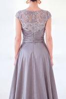 Load image into Gallery viewer, Sparkly Floral Black Gold Ruched Sequins Sheath Long Mother of the Bride Dress