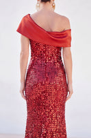 Load image into Gallery viewer, Sparkly Golden Sequins Mermaid Long Mother of the Bride Dress
