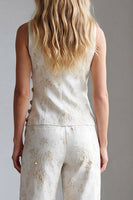 Load image into Gallery viewer, 2 Piece Ivory Floral Single Breasted Notched Lapel Business Suits