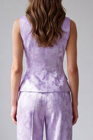 Load image into Gallery viewer, 2 Piece Lilac Single Breasted Round Neck Business Suits