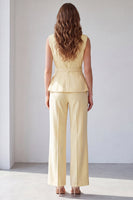 Load image into Gallery viewer, 2 Piece Light Ivory Shawl Lapel Business Suits with Belt