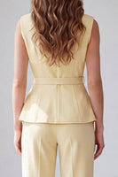 Load image into Gallery viewer, 2 Piece Light Ivory Shawl Lapel Business Suits with Belt