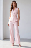 Load image into Gallery viewer, 2 Piece Light Ivory Shawl Lapel Business Suits with Belt