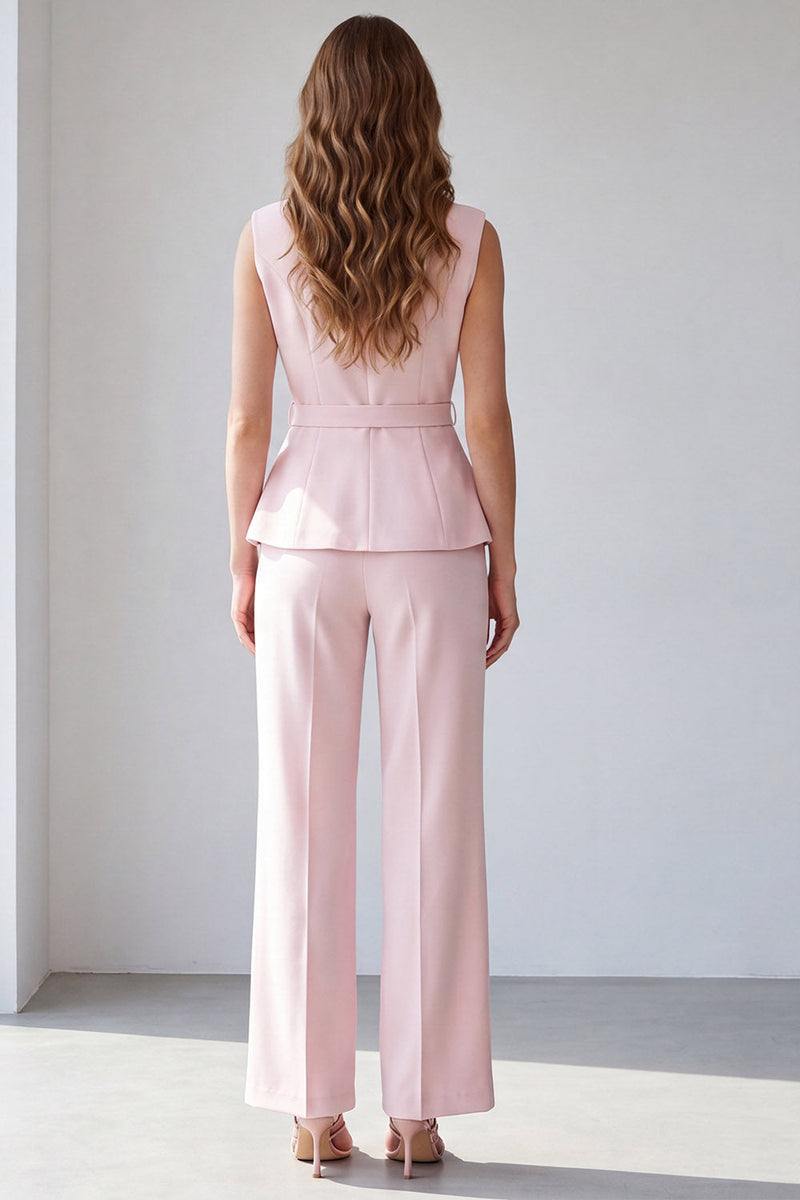 Load image into Gallery viewer, 2 Piece Light Ivory Shawl Lapel Business Suits with Belt