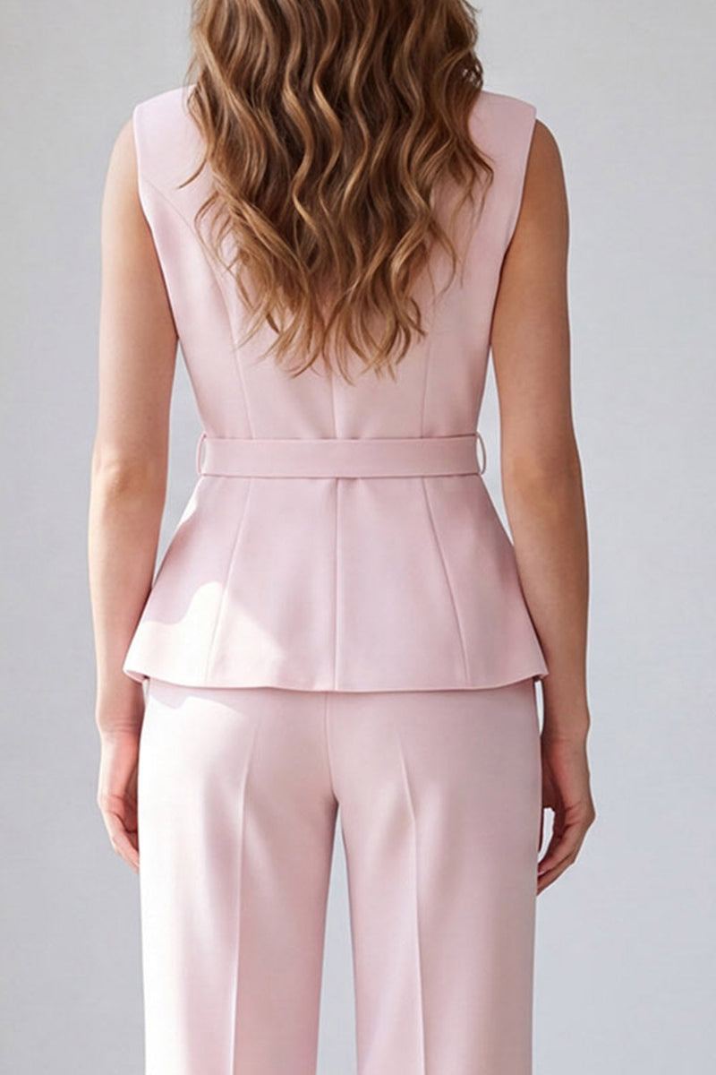 Load image into Gallery viewer, 2 Piece Light Ivory Shawl Lapel Business Suits with Belt