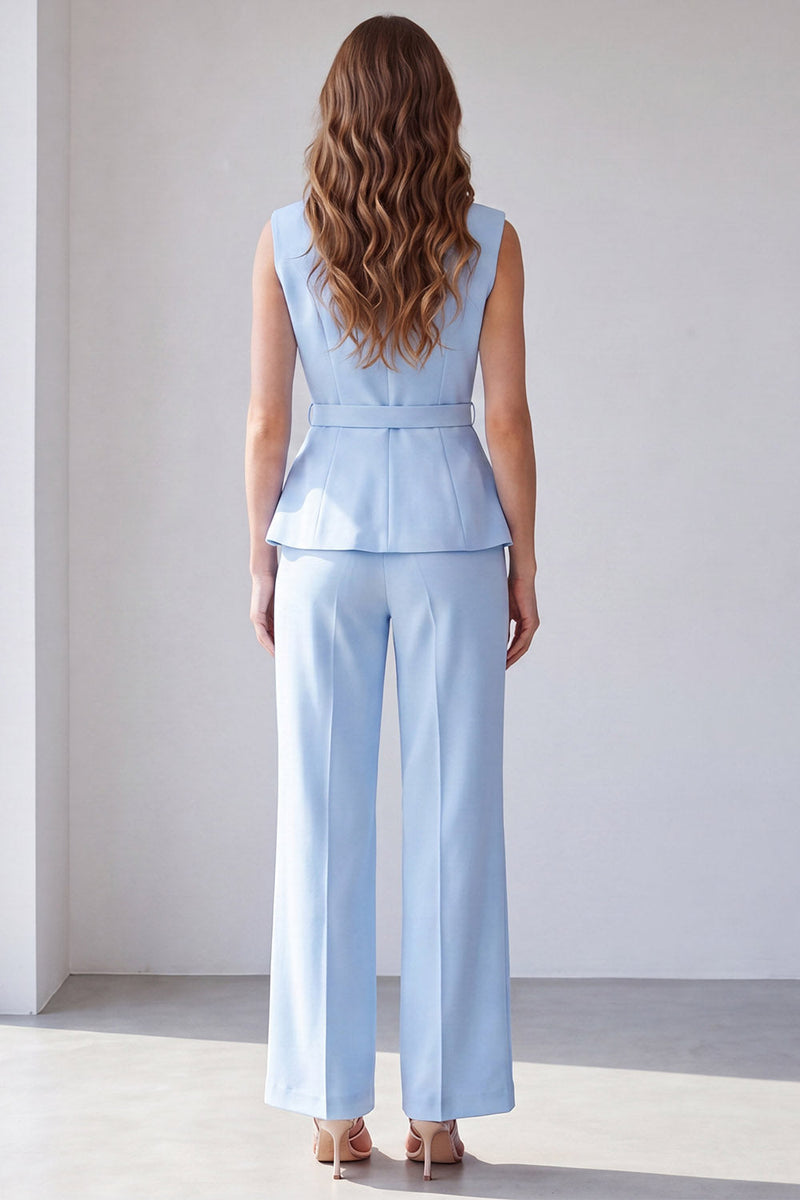 Load image into Gallery viewer, 2 Piece Light Ivory Shawl Lapel Business Suits with Belt