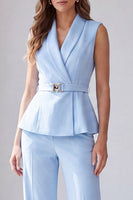 Load image into Gallery viewer, 2 Piece Light Ivory Shawl Lapel Business Suits with Belt