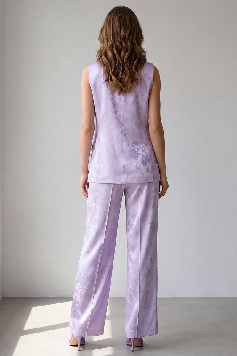 Load image into Gallery viewer, 2 Piece Lilac One Button Notched Lapel Business Suits