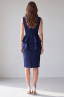 Load image into Gallery viewer, Light Ivory Midi 2 Piece V-Neck Double Breasted Business Suits