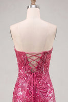 Load image into Gallery viewer, Gold Sequins Strapless Sparkly Tight Short Cocktail Dress
