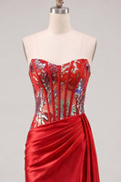 Load image into Gallery viewer, Sparkly Pink Tight Ruched Corset Short Cocktail Dress with Side Cape