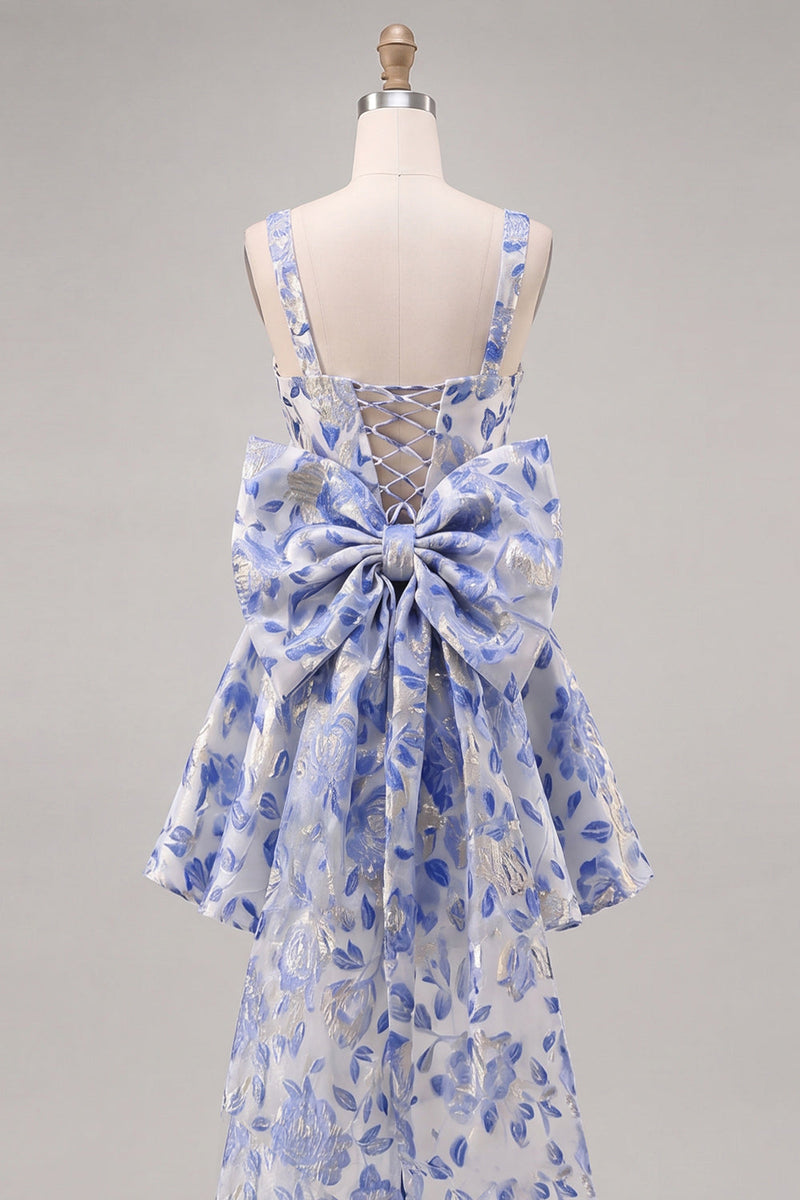 Load image into Gallery viewer, Gold and Black A-Line Short Cocktail Dress with Bow