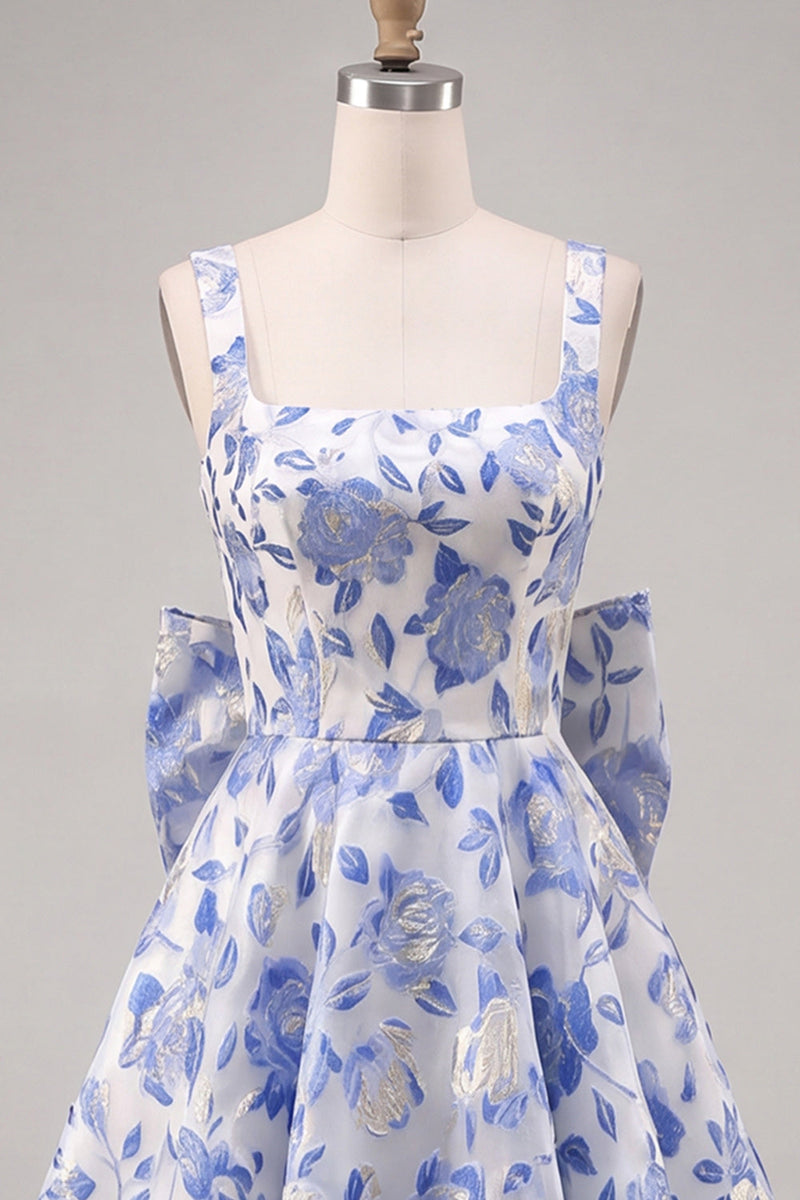 Load image into Gallery viewer, Gold and Black A-Line Short Cocktail Dress with Bow