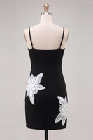 Load image into Gallery viewer, Pink Tight Floral Scoop Neck Short Cocktail Dress