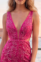 Load image into Gallery viewer, Sparkly Gold V-Neck Sequins Cut Out Tight Short Cocktail Dress