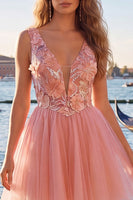 Load image into Gallery viewer, Floral Mint Green A-Line V-Neck Short Cocktail Dress