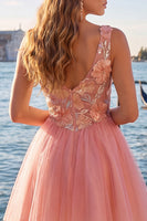 Load image into Gallery viewer, Floral Mint Green A-Line V-Neck Short Cocktail Dress
