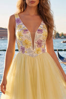 Load image into Gallery viewer, Floral Mint Green A-Line V-Neck Short Cocktail Dress
