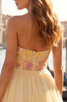 Load image into Gallery viewer, Floral Orange Tulle A-Line Short Cocktail Dress