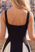 Load image into Gallery viewer, White Black Dots Ruched A-Line Short Cocktail Dress