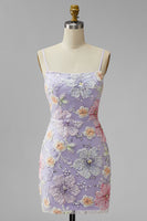 Load image into Gallery viewer, Floral Light Green Beaded Tight Short Cocktail Dress